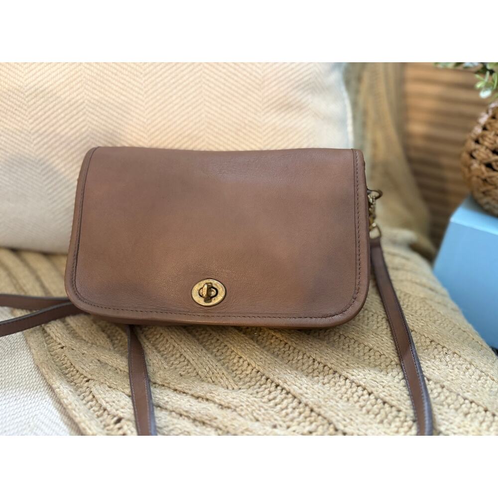Vintage Coach Pocket Purse "Penny Pocket" Crossbody - Tan